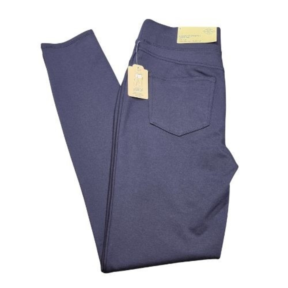 St Johns Bay Womens Small Navy Blue Stretch Pull On Leggings Slim Fit Pants NWT